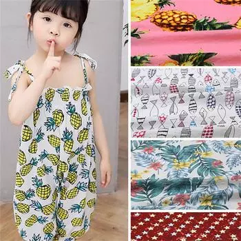 Летнее тонкое хлопковое платье Cheongsam, брюки с защитой от комаров, ткань «сделай сам», юбка, летние юбки, ткань с принтом, искусственная 1*1.45m