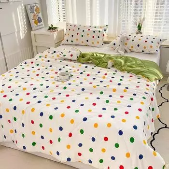 Летнее тонкое одеяло с кондиционером, легкое охлаждающее одеяло размера «queen-size» для домашнего общежития, односпальная двуспальная кровать, одеяло, покрывало 150x200cm-1pc quilt