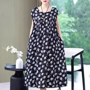 Летнее винтажное платье больших размеров, женские свободные повседневные элегантные длинные платья без рукавов большого размера XL красный