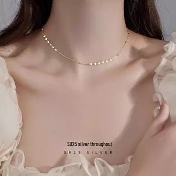 Летнее женское колье-чокер Banyan Tree S925 Silver в форме сердца - роскошный дизайн, легкий и высококлассный NS862 белого золота