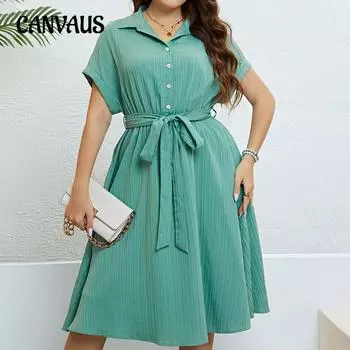 Летнее женское платье больших размеров, зеленые полукардиганы, платья с завязкой на талии XL светло-зеленый