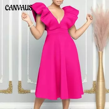 Летнее женское платье больших размеров с глубоким V-образным вырезом, сексуальные качели, банкетные платья, платья, платья S небесно-голубой