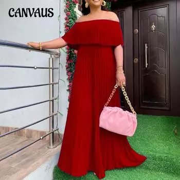 Летнее женское платье больших размеров, сексуальное плиссированное вечернее платье без бретелек с запахом S белый