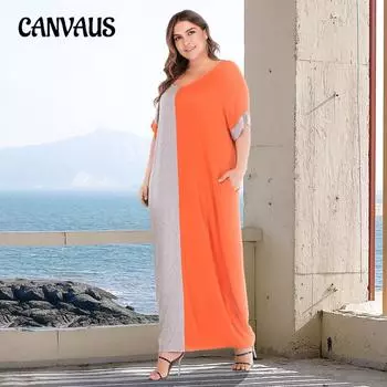 Летнее женское платье большого размера, свободные цвета, платья с короткими рукавами и круглым вырезом XL