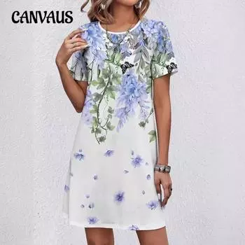 Летнее женское платье-футболка больших размеров, повседневные свободные платья средней длины с круглым вырезом S белый