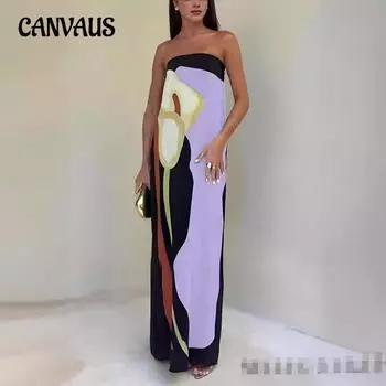 Летнее женское платье-футляр со средней талией и принтом S зелёный