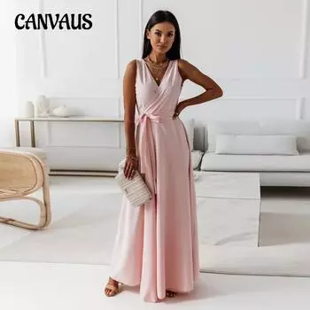 Летнее женское платье на шнуровке с v-образным вырезом, вечерние длинные платья, платья