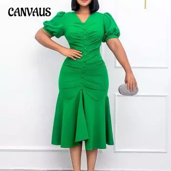 Летнее женское платье размера плюс, посылка, бедра, профессиональные платья для темперамента OL S красный