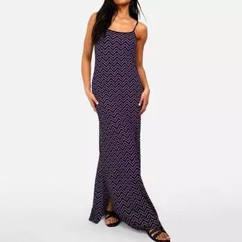 Летнее женское платье с бретельками в полоску, сексуальное открытое длинное платье S белый