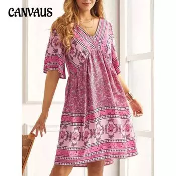 Летнее женское платье с V-образным вырезом и высокой талией, праздничные этнические платья S темно-синий