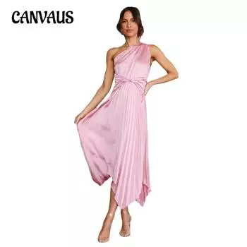 Летнее женское платье, сексуальное, темпераментное, женское, однотонное, в складку, большое, вечернее, сексуальное, для вечеринки S чёрный