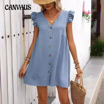 Летнее женское сексуальное однотонное платье без рукавов S чёрный