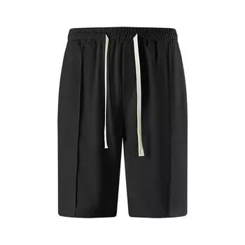 Летние эластичные дышащие шорты длиной пять четвертей с драпировкой для мужчин, повседневные модные брюки XXXL/87-100KG