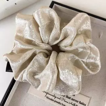 Летние большие эластичные резинки для волос для женщин, блестящие шелковые резинки для волос, аксессуары для волос, женская резинка для волос, веревка One Size