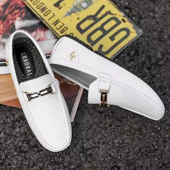 Летние брендовые модные мокасины с металлической пряжкой деловые кожаные туфли мужские лоферы на плоской подошве ручной работы роскошные мужские повседневные туфли на мягкой подошве 38 чёрный