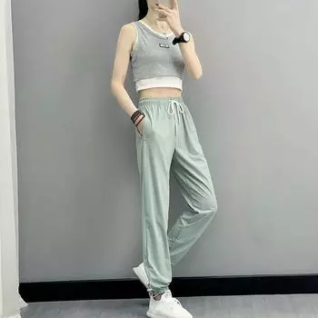 Летние брюки большого размера из эластичной тонкой ткани для быстрого высыхания, для занятий спортом на открытом воздухе, для бега, для защиты от солнца 6XL