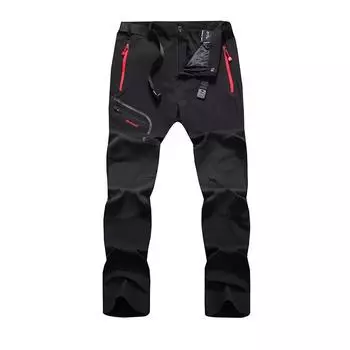 Летние быстросохнущие брюки для походов на открытом воздухе, устойчивые к царапинам, дышащие, тянущиеся в четырех направлениях, износостойкие, большого размера 5XL чёрный