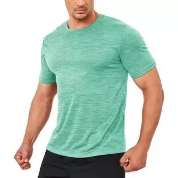 Летние быстросохнущие футболки мужские беговые футболки с коротким рукавом для спортсменов эластичные спортивные рубашки для тренировок повседневные топы для активного отдыха S белый