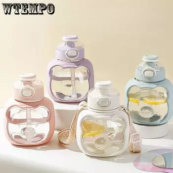 Летние чашки для воды большой емкости, студенческие чашки для воды, устойчивые к падению, высокотемпературные милые пластиковые чашки для воды белый