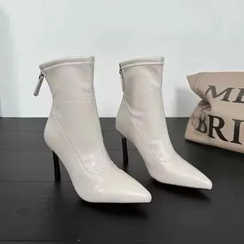 Летние черные женские ботильоны Модные ботильоны Повседневные высокие каблуки Контрастные вставки вырез pu Muffin Platform boots 35