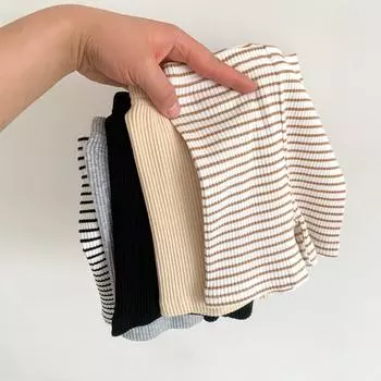 Летние детские брюки, брюки в рубчик, эластичные полосатые брюки, детская повседневная одежда для младенцев, детская одежда для маленьких мальчиков и девочек 66 бежевый