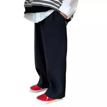Летние детские брюки для мальчиков и девочек, широкие брюки, свободные брюки для малышей, униформа, повседневные удобные брюки с карманами для детей 3–8 лет 13
