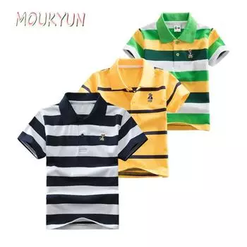 Летние детские футболки 31 цвет 90-120 для мальчиков ясельного возраста повседневные футболки поло с коротким рукавом топы 4/90