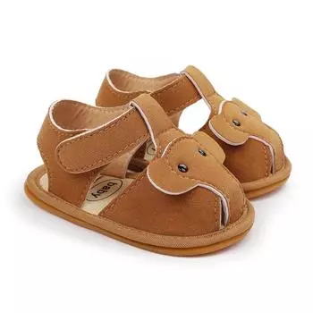 Летние детские нескользящие сандалии из искусственной кожи, детские сандалии на мягкой подошве с героями мультфильмов для мальчиков и девочек, детская обувь для детей 0–18 месяцев L