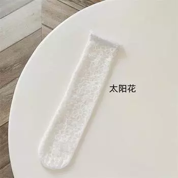 Летние детские носки для девочек, милые полые носки с кружевом и рюшами в стиле ретро для девочек, тонкие дышащие носки принцессы с оборками, детские вещи S(2-7 Year)