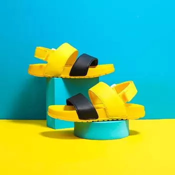 Летние детские сандалии кожаные детские сандалии для малышей мягкие для отдыха школьницы пляжная обувь 24 чёрный