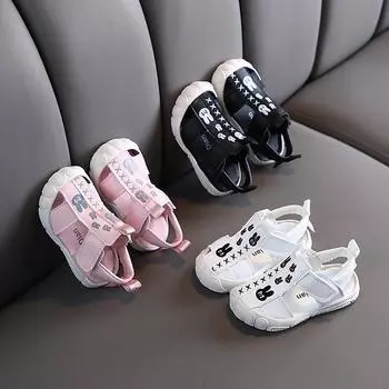 Летние детские сандалии, обувь для малышей, пляжная обувь для мальчиков, нескользящая обувь 15