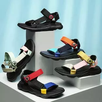 Летние детские сандалии, пляжная обувь для девочек, спортивные сандалии для мальчиков 30 чёрный