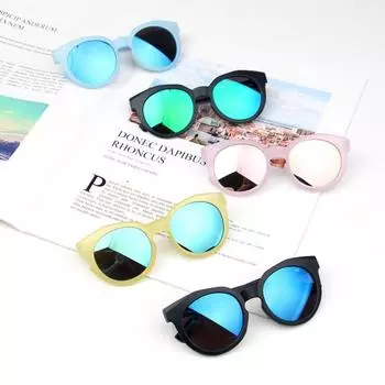 Летние детские солнцезащитные очки для мальчиков и девочек, защитные солнцезащитные очки UV400, милые детские солнцезащитные очки синий