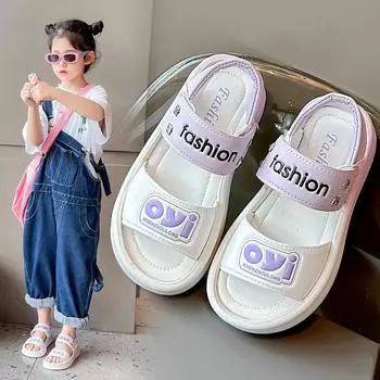 Летние детские спортивные сандалии Classmate, дышащая сетчатая обувь для мальчиков, корейская версия, полые сандалии для девочек, детская обувь 26