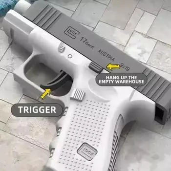 Летние детские водные пистолеты, игрушки для пистолета Glock, игрушечный пистолет для стрельбы, полностью автоматический, для стрельбы, для пляжа, для родителей и детей, интерактивные игрушки