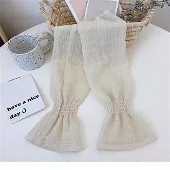 Летние длинные перчатки без пальцев женские солнцезащитные рукава рукава для вождения солнцезащитный крем УФ-дышащие варежки One Size бежевый