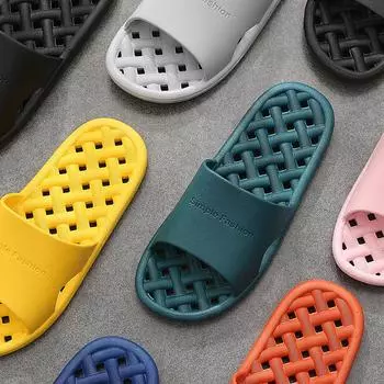 Летние домашние парные нескользящие быстросохнущие тапочки 36 красный