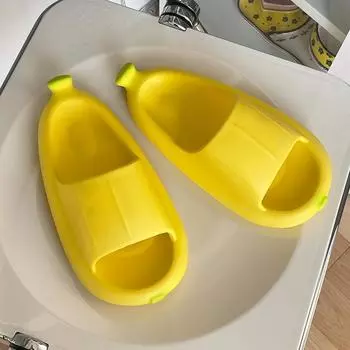 Летние домашние тапочки, милые банановые, легкие, нескользящие, для дома, обувь для родителей и детей, мужские сандалии, женские пляжные тапочки, взрывной стиль 35-36 зелёный