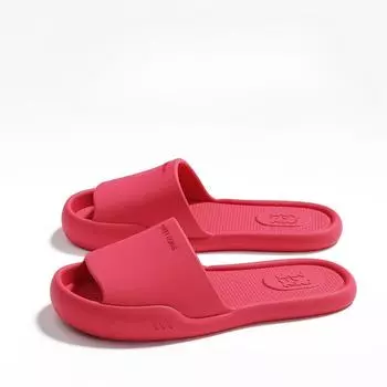 Летние домашние тапочки на толстой подошве 36 красный