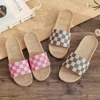 Летние домашние женские тапочки с толстой подошвой и нескользящей подошвой 35 красный