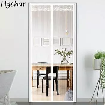 Летние дверные экраны, противомоскитная сетка, сетка для окон, кухонная занавеска для дома, простая установка, домашний декор, разделители комнат в спальне 70x200cm чёрный