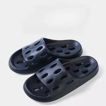 Летние дырявые тапочки для ванной комнаты, для купания, удобные, для мужчин и женщин, для пар, для дома, в помещении, нескользящие сандалии из ЭВА, тапочки, пляжные тапочки 36-37