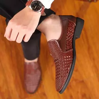 Летние дышащие мужские сандалии Cave Shoes Деловые деловые кожаные сандалии ручной работы 44 белый