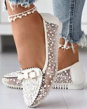 Летние дышащие однотонные вулканизированные туфли с цветочной вышивкой, женские мокасины с бантом, нескользящие кроссовки с цветочным принтом, женские туфли 36 синий