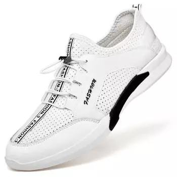 Летние дышащие полые сандалии мужские туфли с одной педалью ленивые повседневные туфли сетчатые спортивные повседневные белые туфли 38