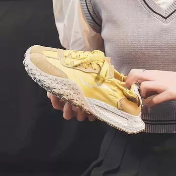 Летние дышащие повседневные кроссовки на платформе, легкие, амортизирующие, для бега, ультралегкие Cortez 35 жёлтый