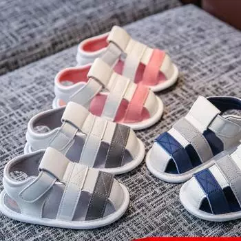 Летние дышащие противоскользящие сандалии для малышей Prewalker на плоской подошве 11 розовый