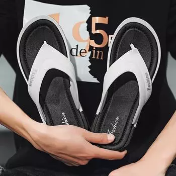 Летние дышащие сандалии новые мужские повседневные модные тапочки для дома и улицы молодежные шлепанцы 40