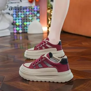 Летние дышащие сандалии женские новые повседневные универсальные студенческие модные туфли на толстой подошве, увеличивающие рост, маленькие белые туфли 35