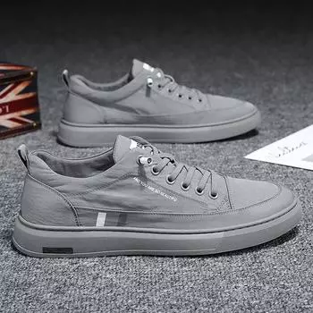 Летние дышащие тонкие шелковые парусиновые мужские туфли с одной педалью, универсальные повседневные туфли для сноуборда с дезодорантом 39 серый